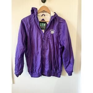 Vintage 90s Y2K Kansas K State Wildcats Pullover Windbreaker Jacket Youth XL